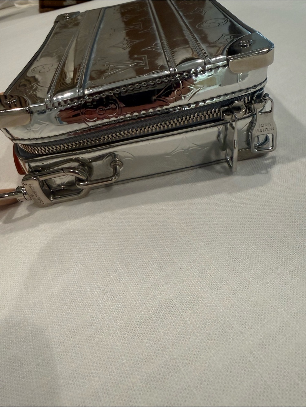 Louis Vuitton Shoulder Bag Monogram Mirror Handle Soft Trunk M45885 Silver - Picture 12 of 17